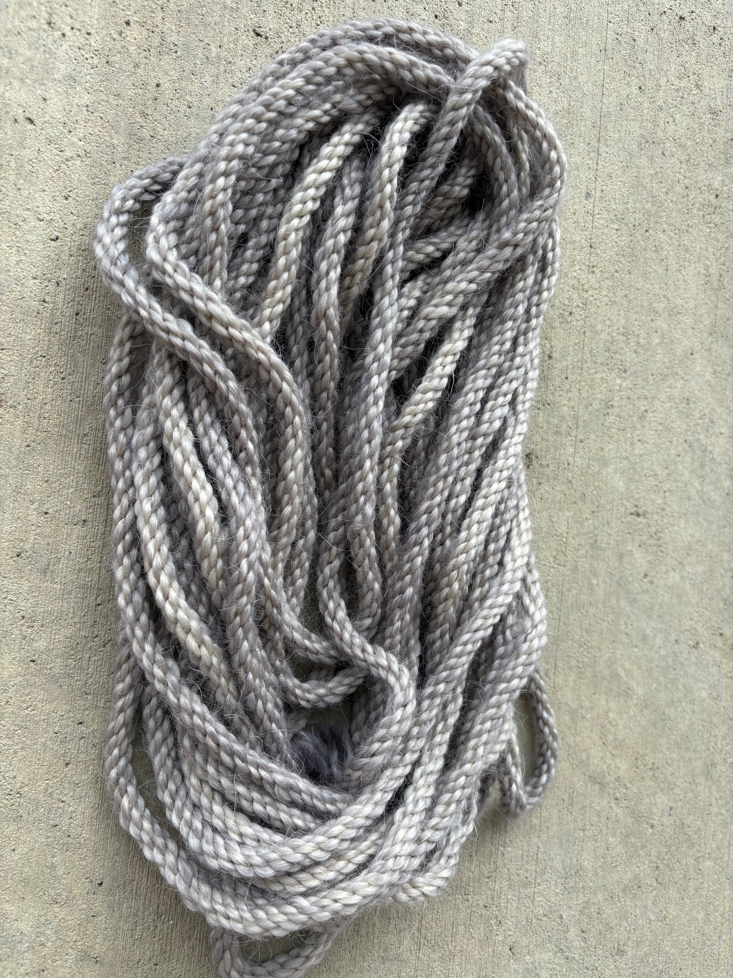 Mohair 8 ply silver