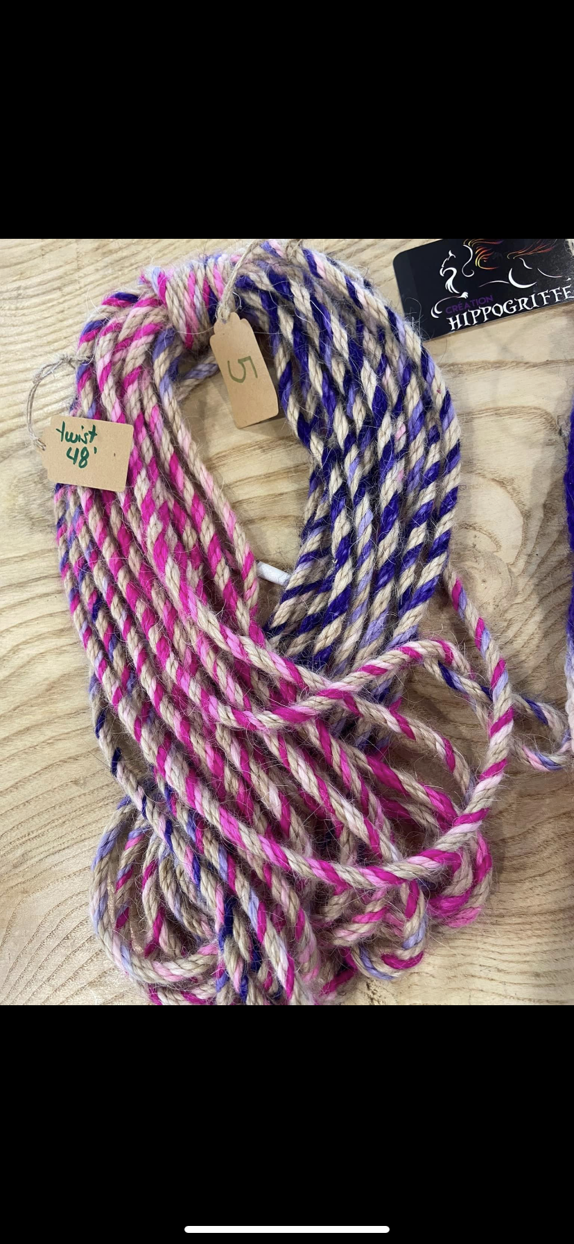 Mohair 8 ply twist Pink-Purple-Sandstone