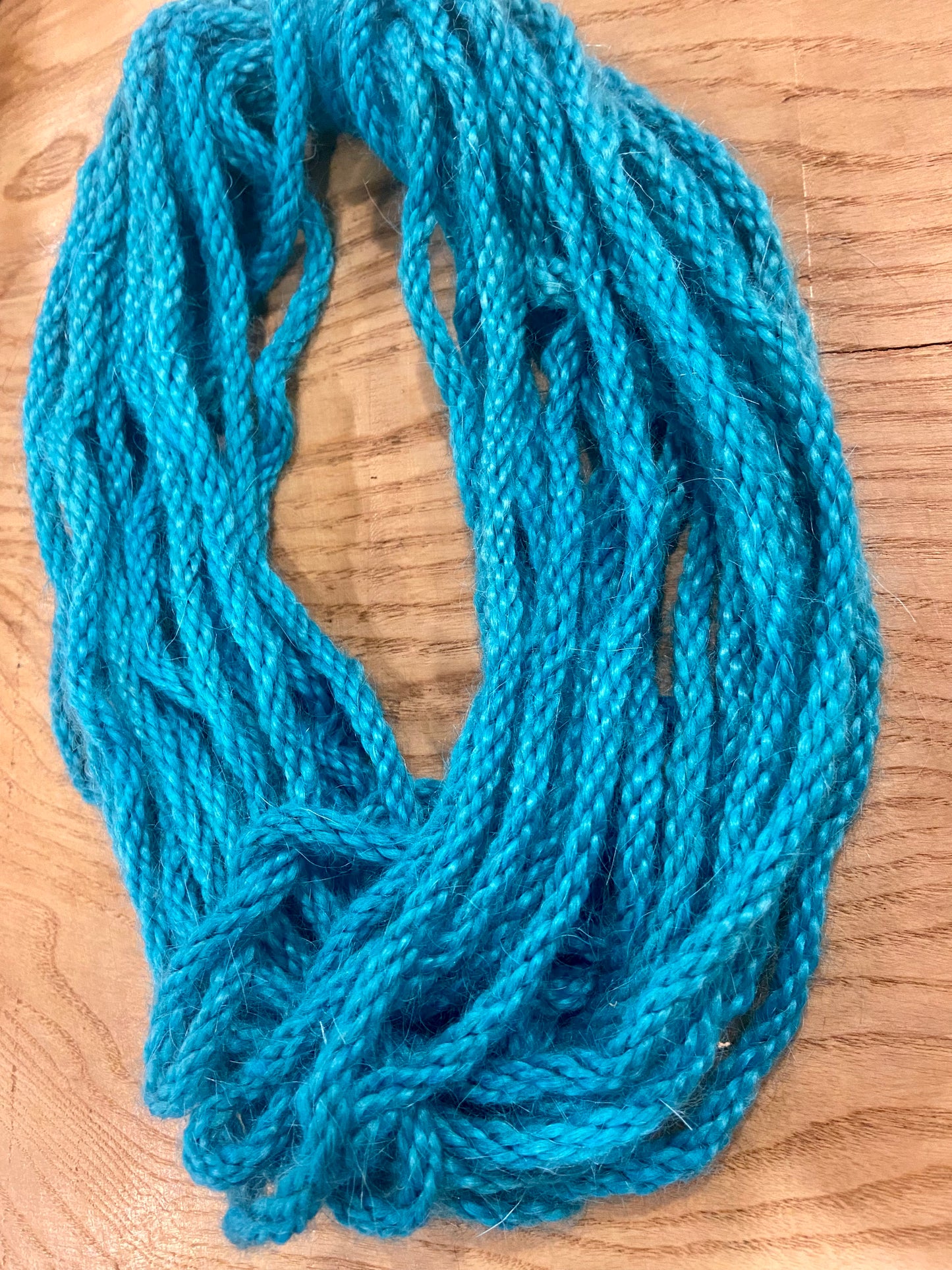 Mohair 8 ply teal turquoise