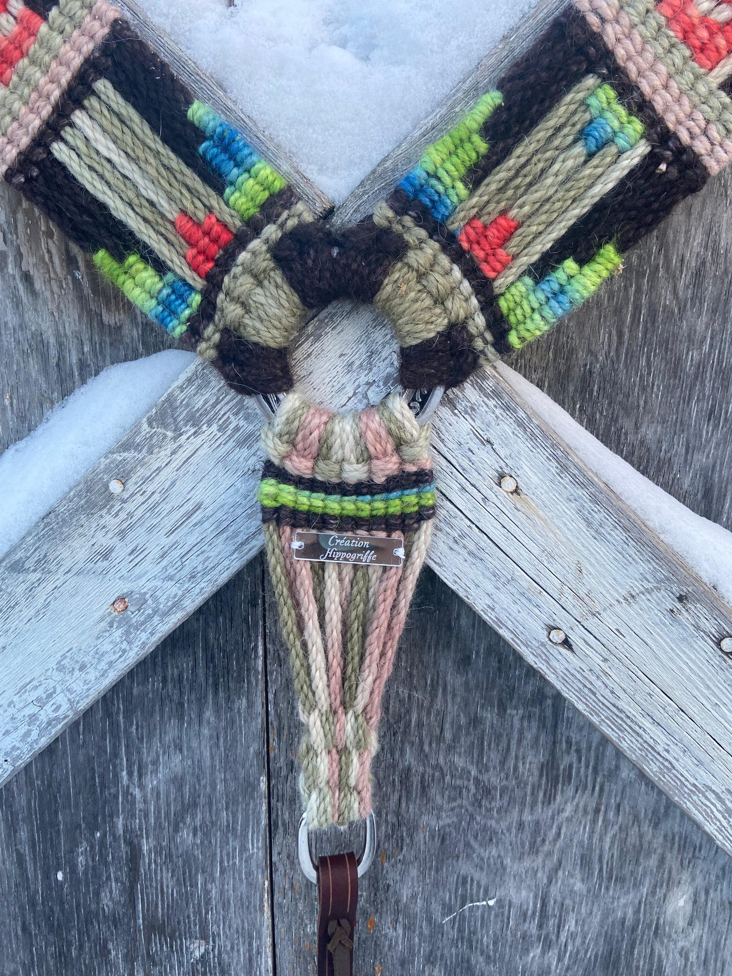 Mohair breast collar #19 Cactus