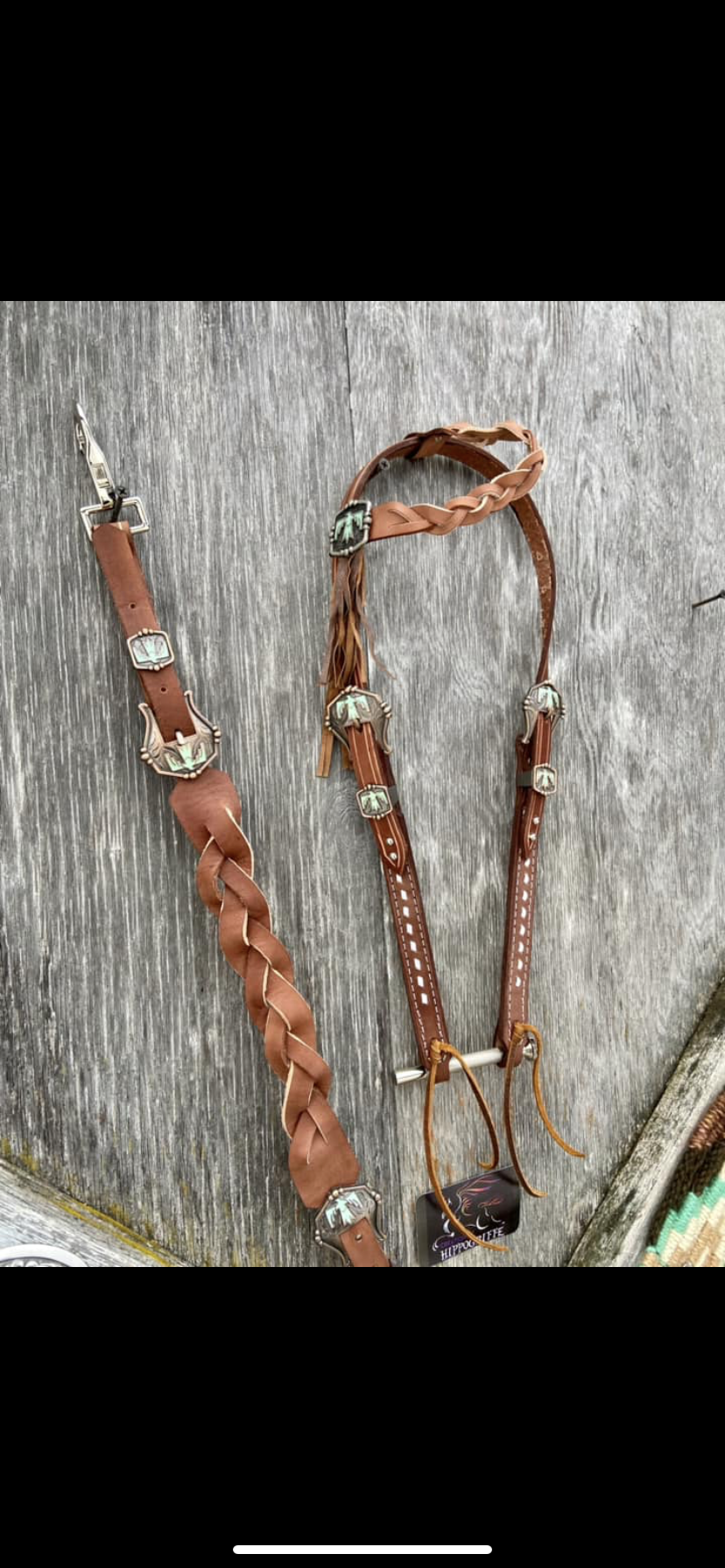 Thunderbird Mohair breast collar set