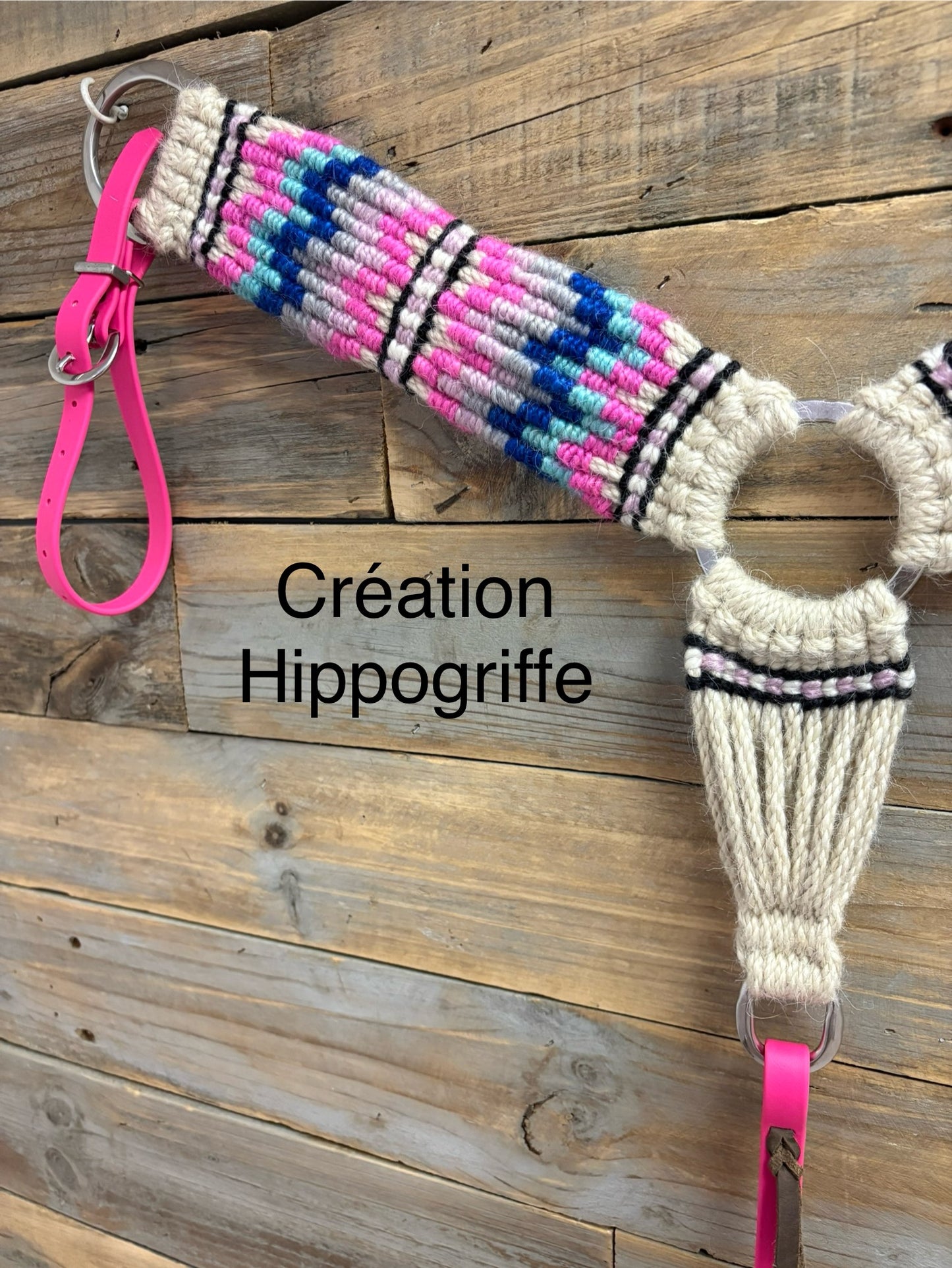 Mohair breast collar pink