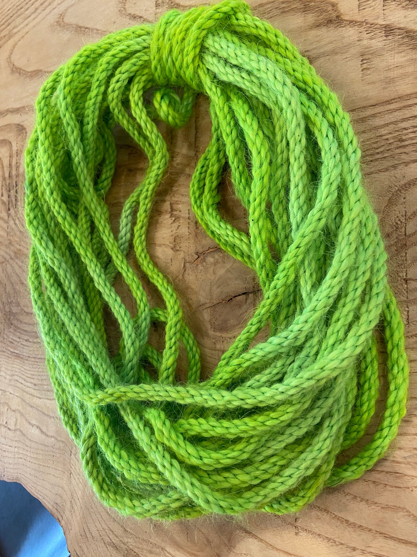 Mohair 8 ply Neon Green solid