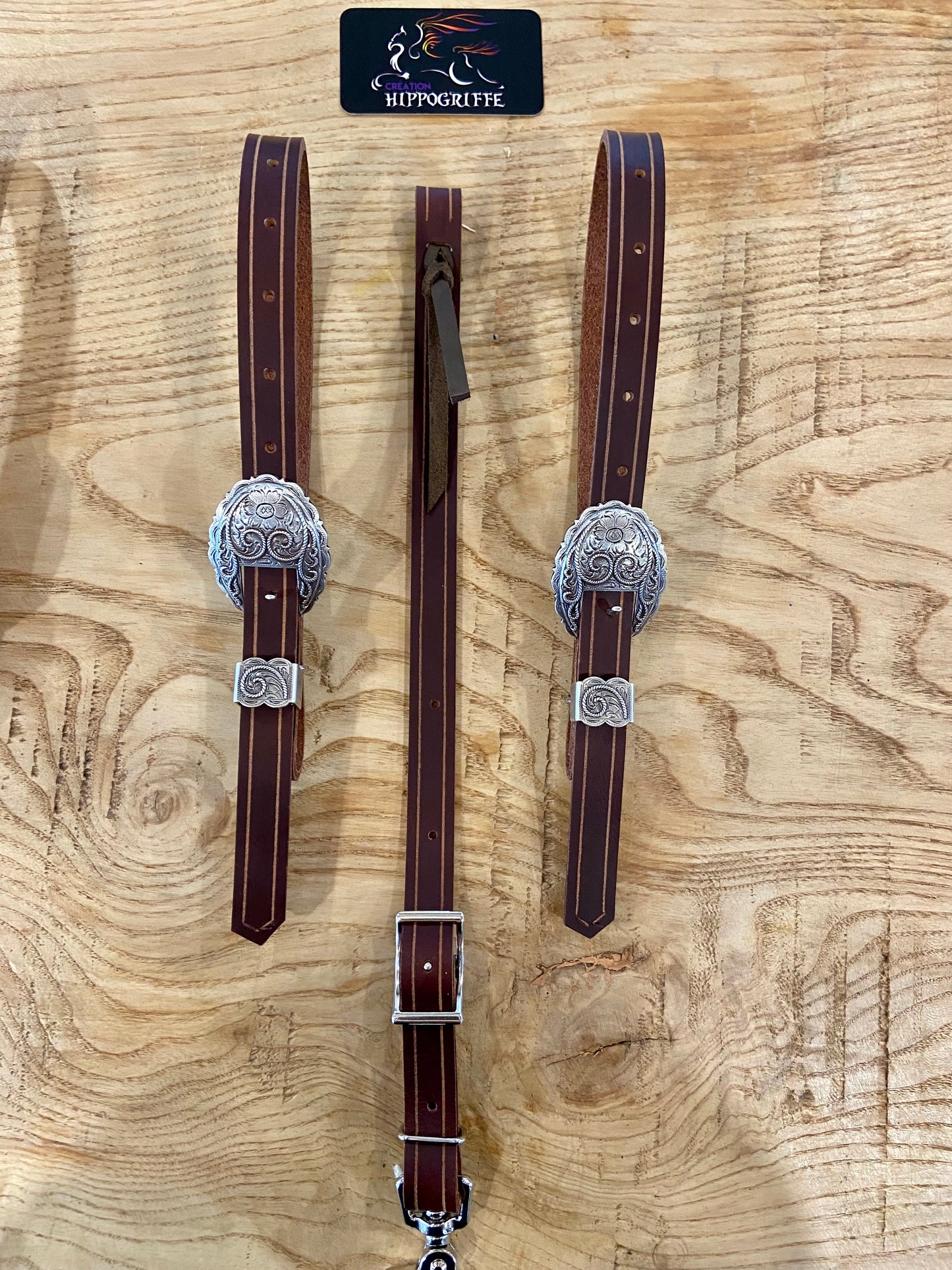 Fancy buckle Leather Tug Set
