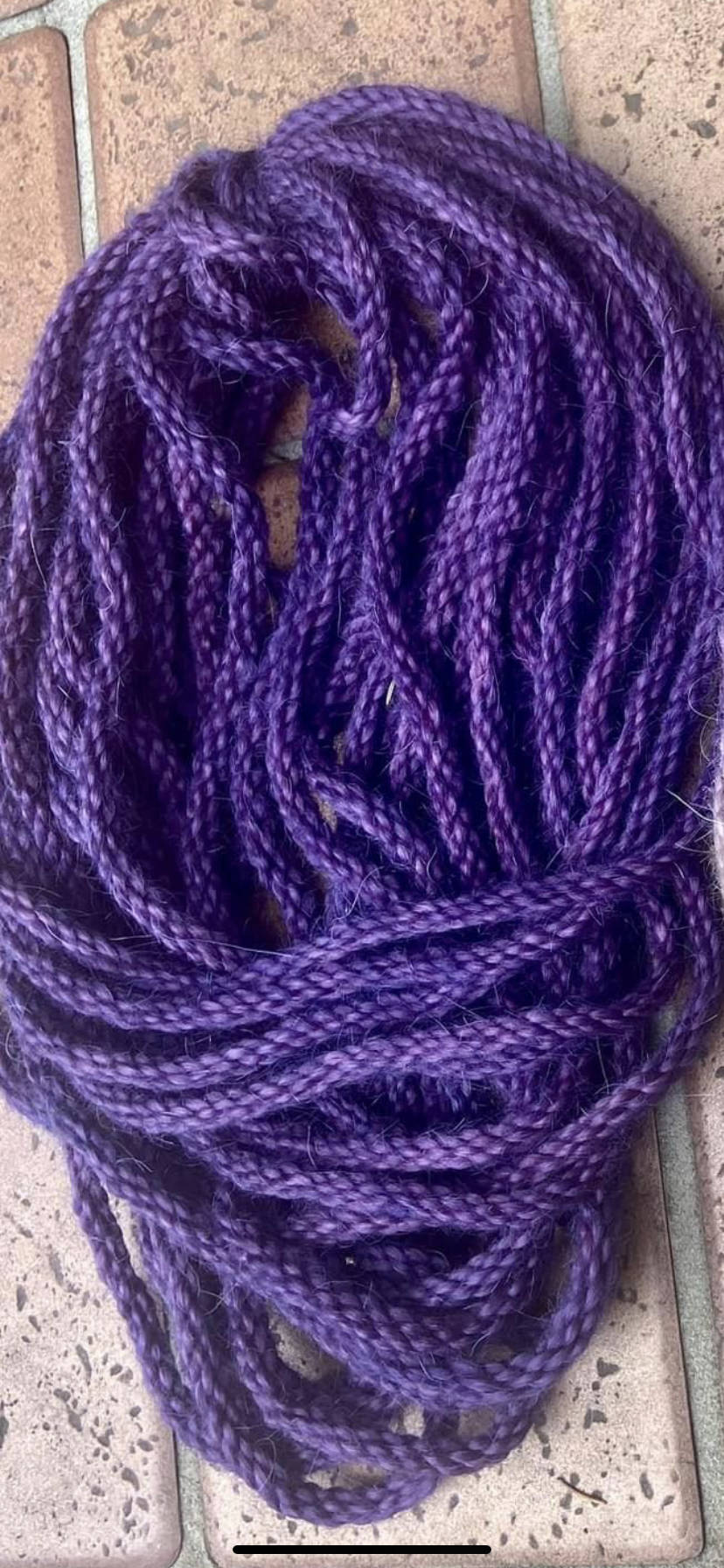 Mohair 8 ply purple solid
