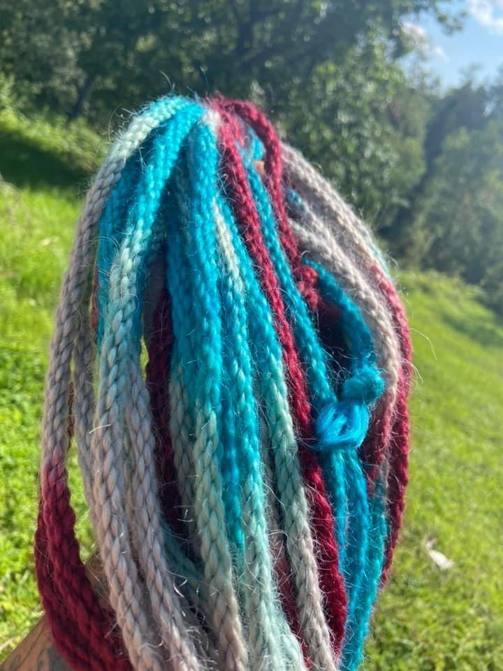 Mohair 8 ply tie-dye #4