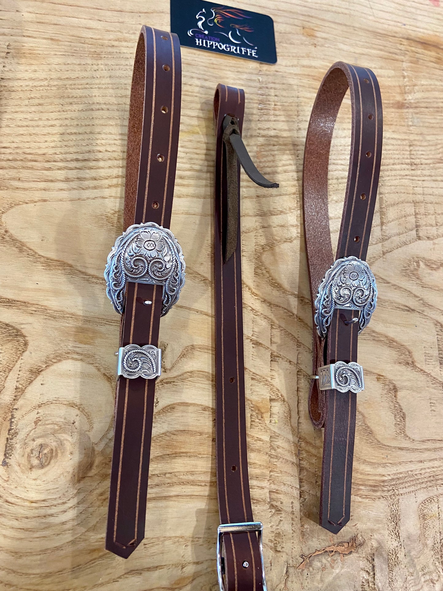 Fancy buckle Leather Tug Set