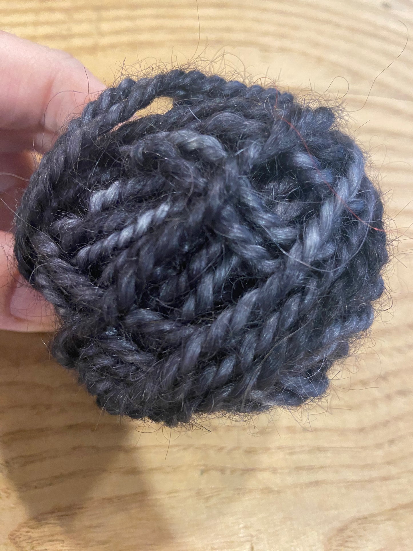 Mohair Black/Charcoal 2 ply 50ft