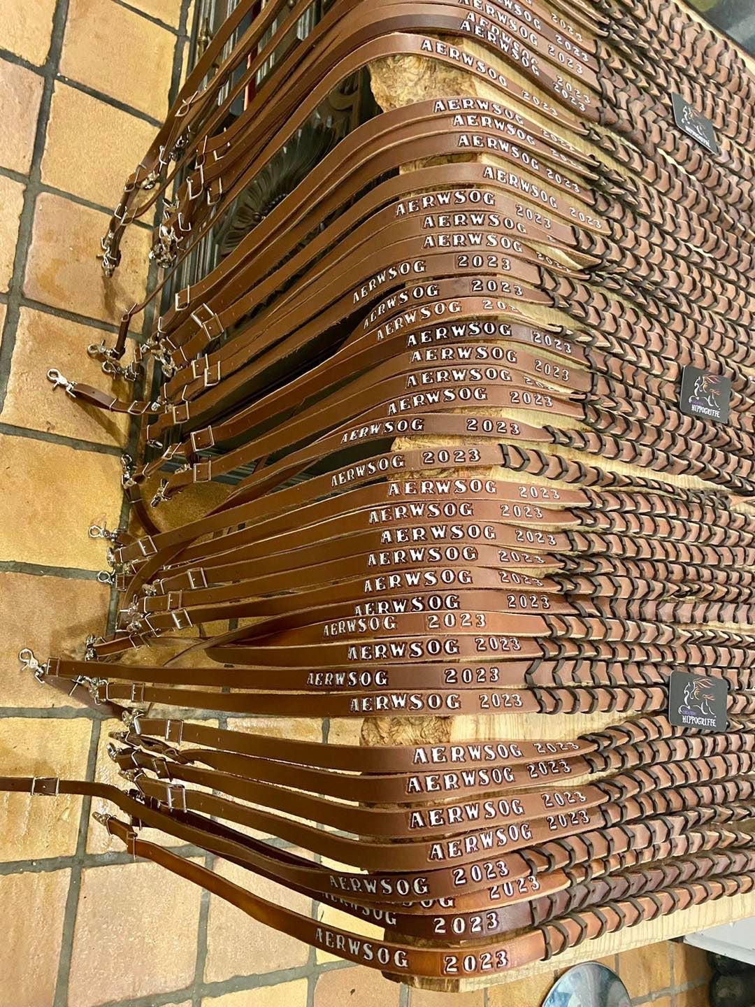 Custom made Barrel Reins with horse name