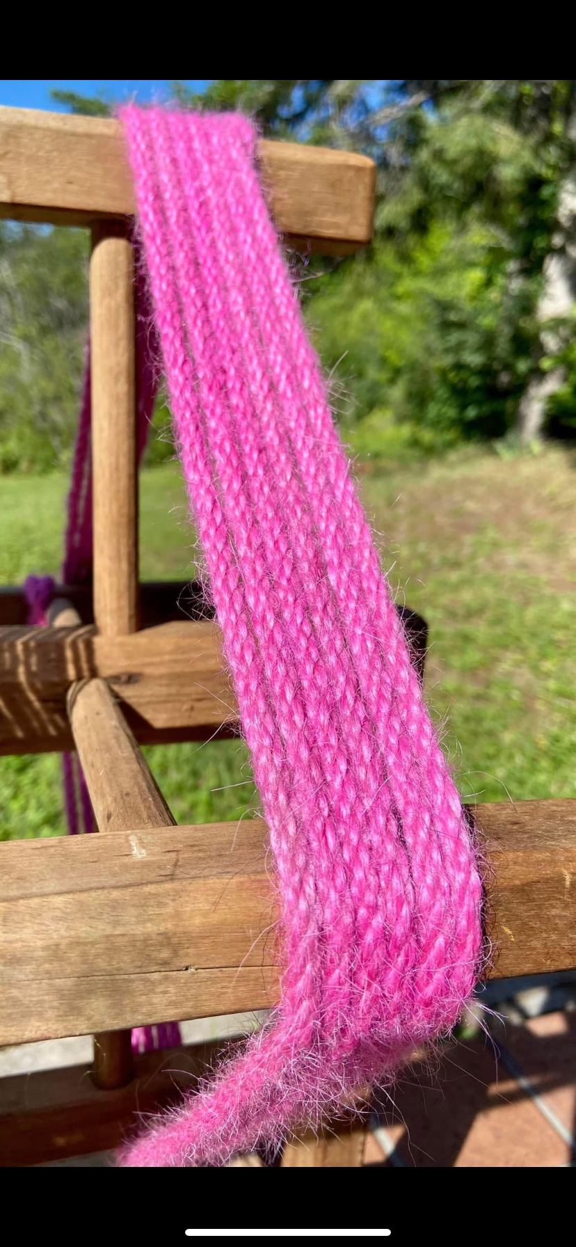 Mohair 8 ply Pink solid color