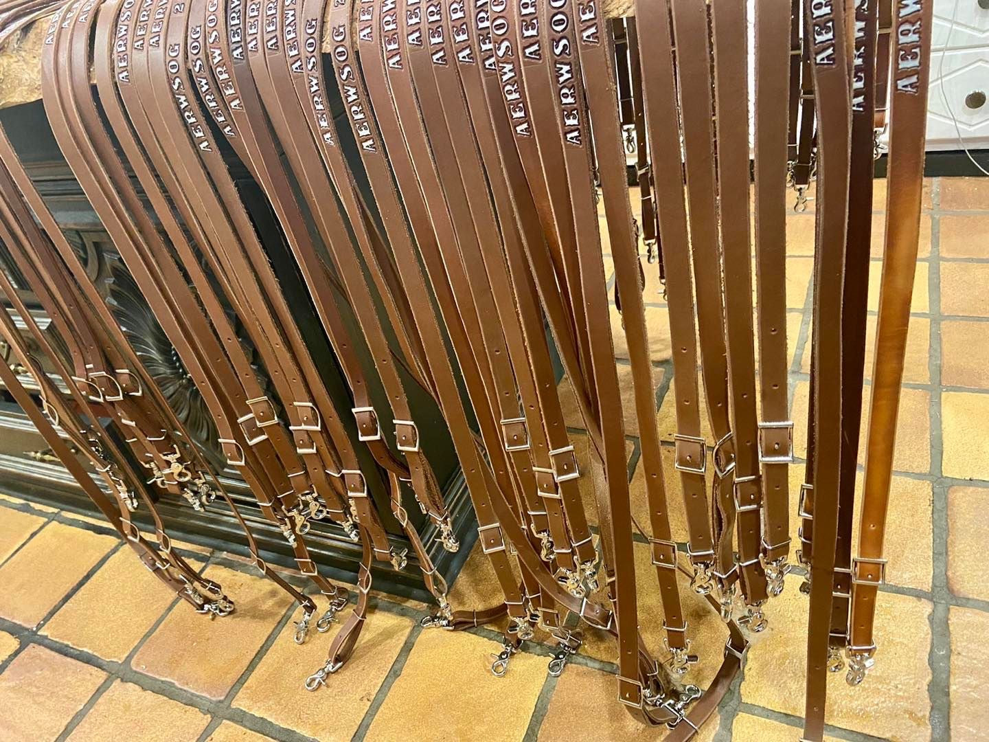 Custom made Barrel Reins with horse name