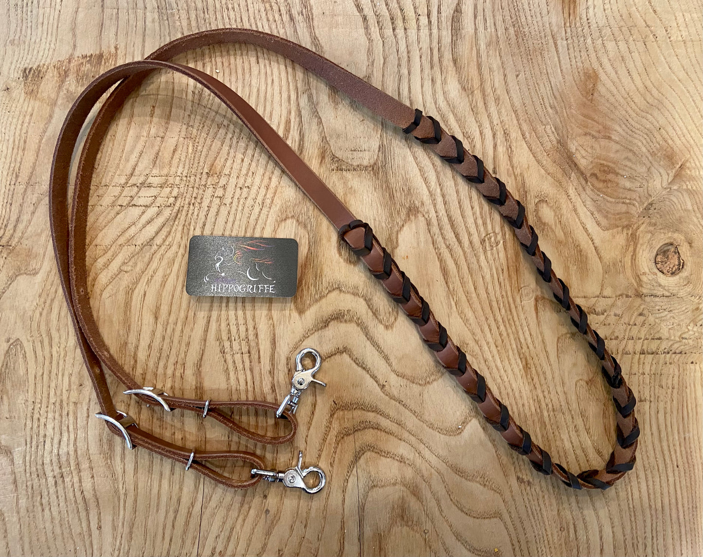 Barrel Reins with Latigo braiding rene de barils
