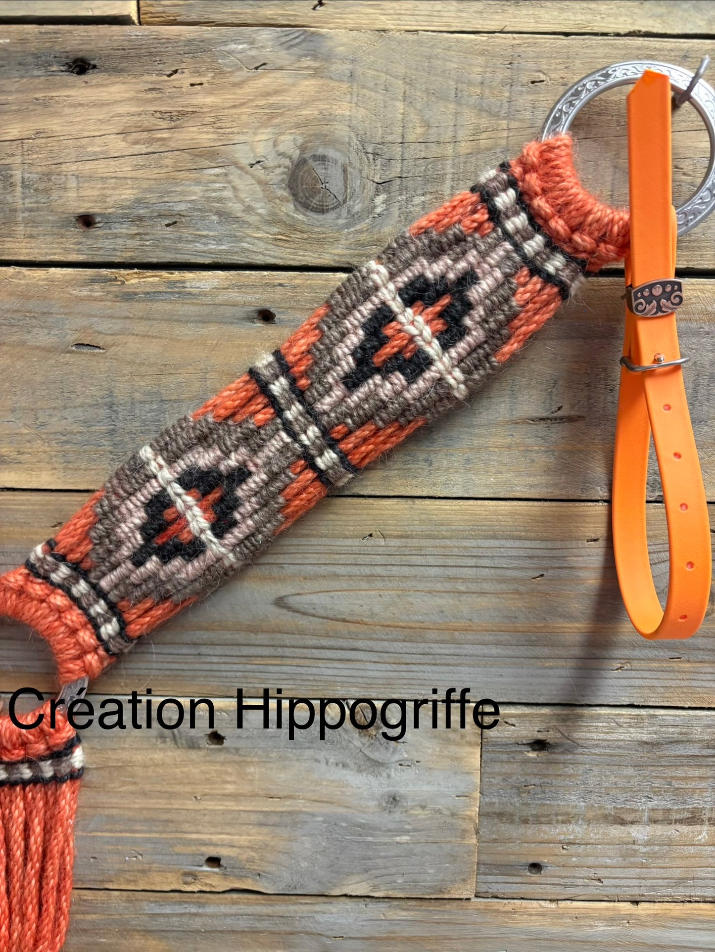 Mohair breast collar orange #20