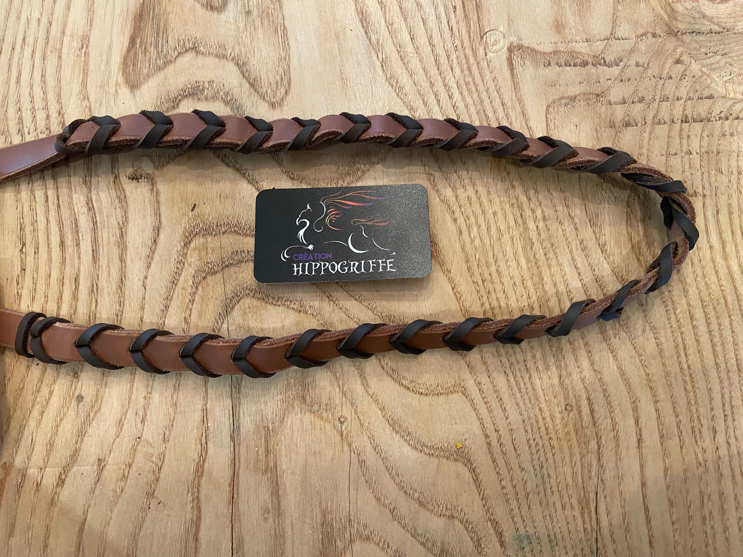 Barrel Reins with Latigo braiding rene de barils