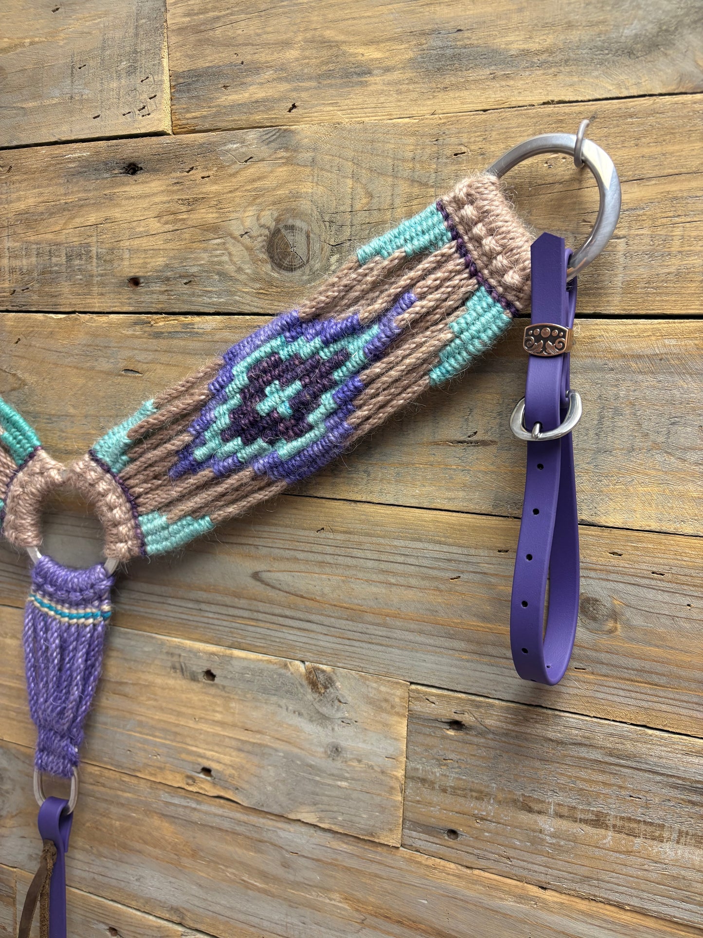 Mohair breast collar purple