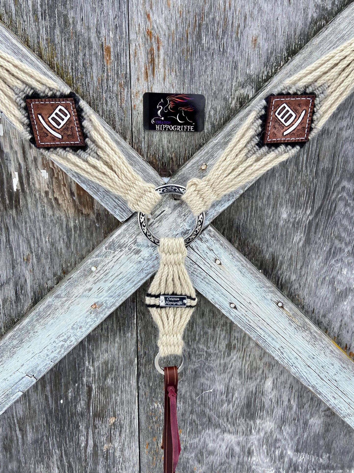 Mohair breast collar custom Logo