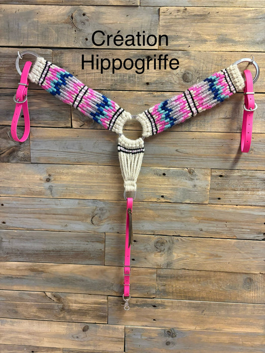 Mohair breast collar pink