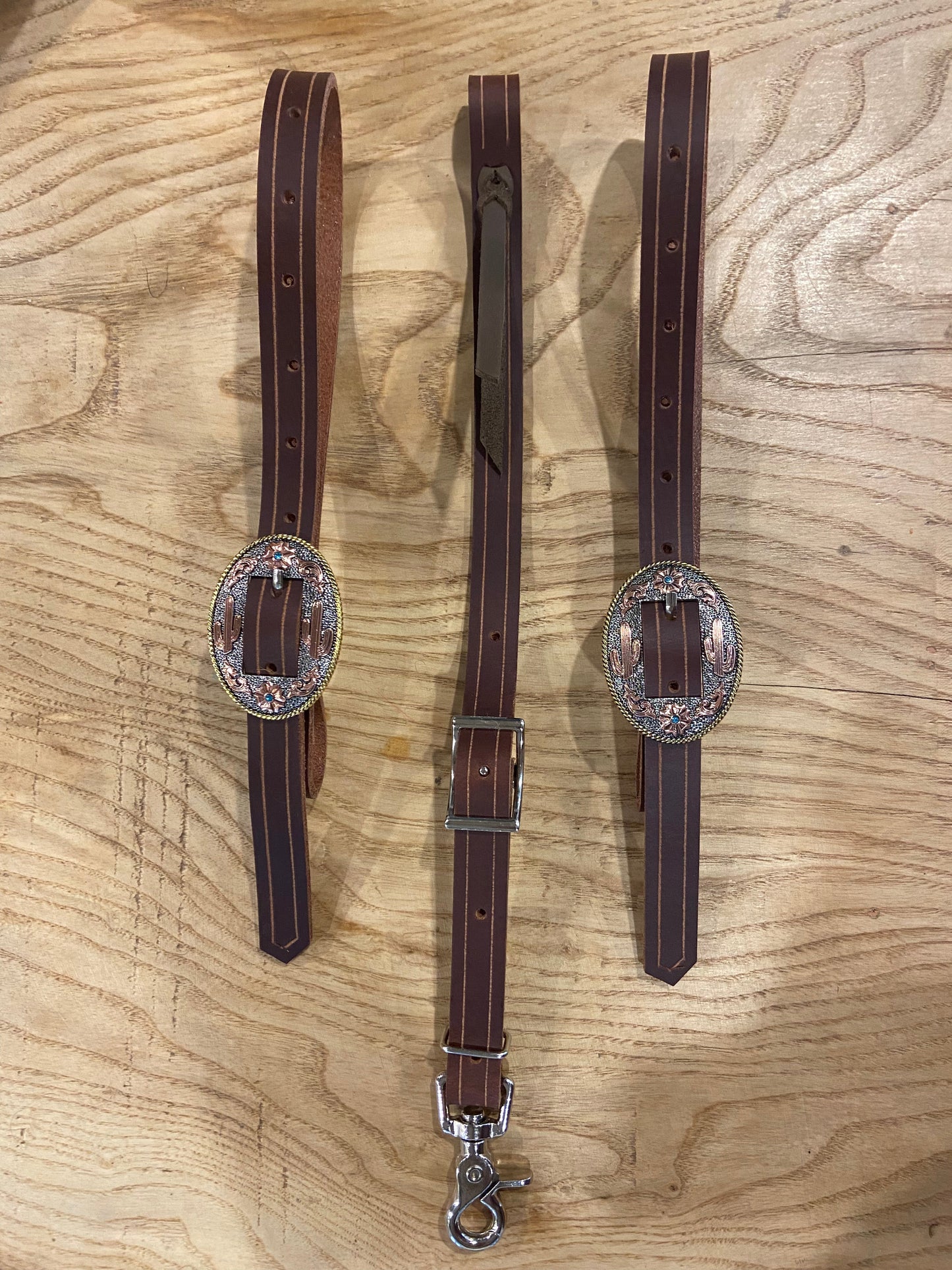 Fancy buckle Leather Tug Set