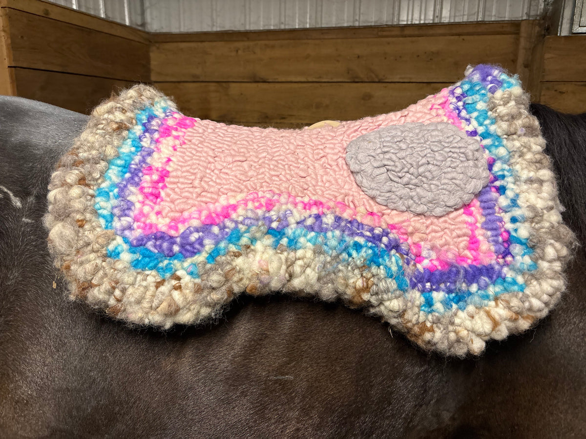 Wool Saddle Pad Tapis de laine tiré