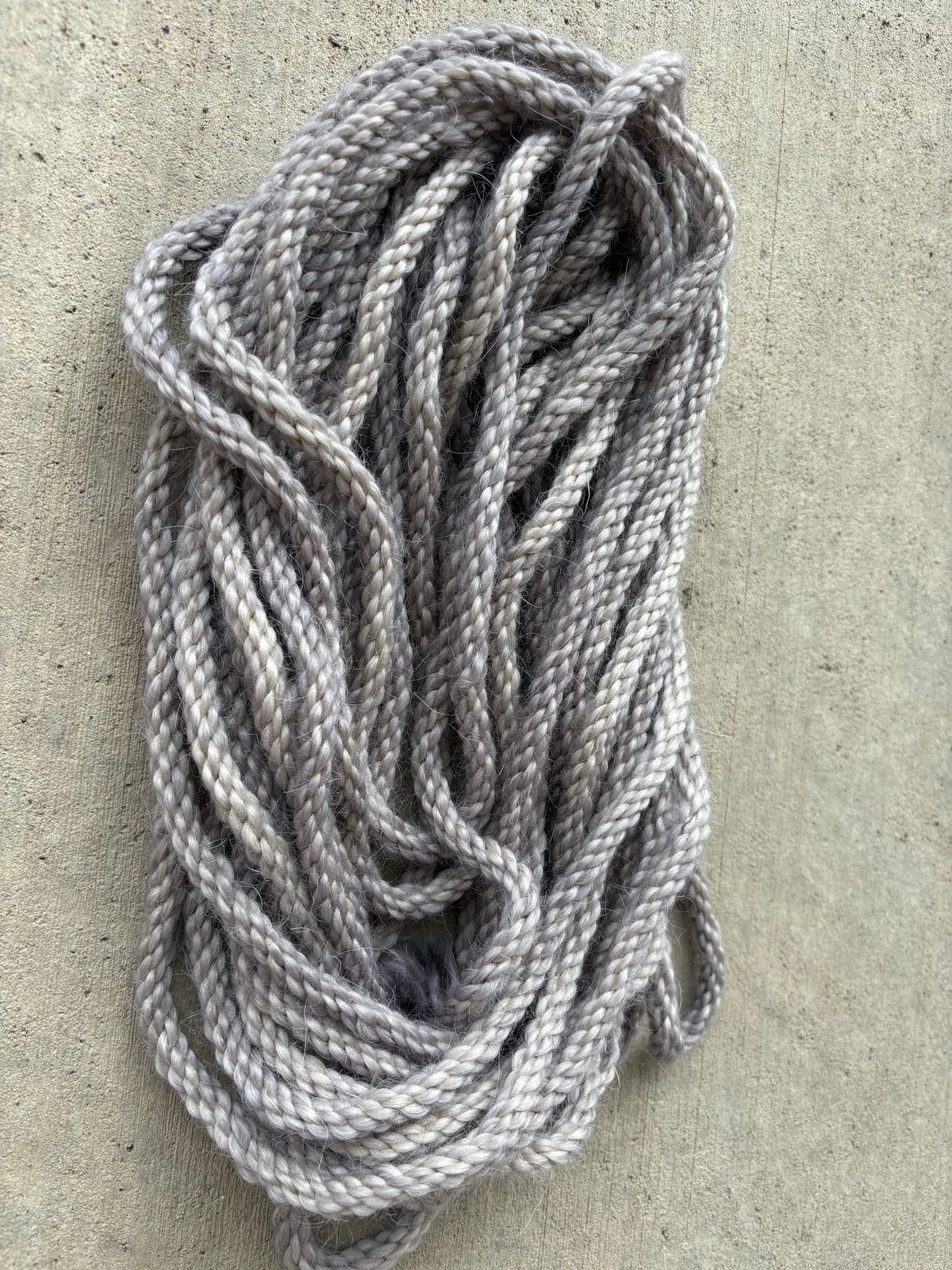 Mohair 8 ply silver