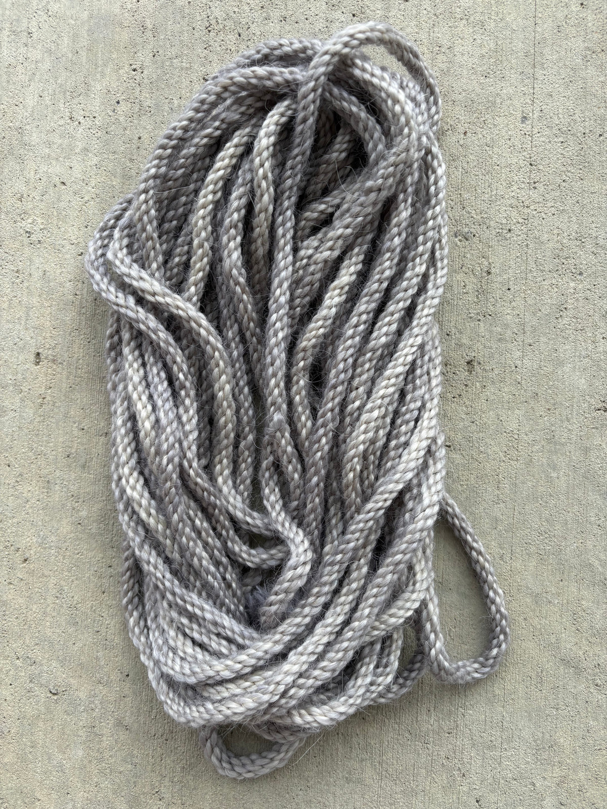 Mohair 8 ply silver