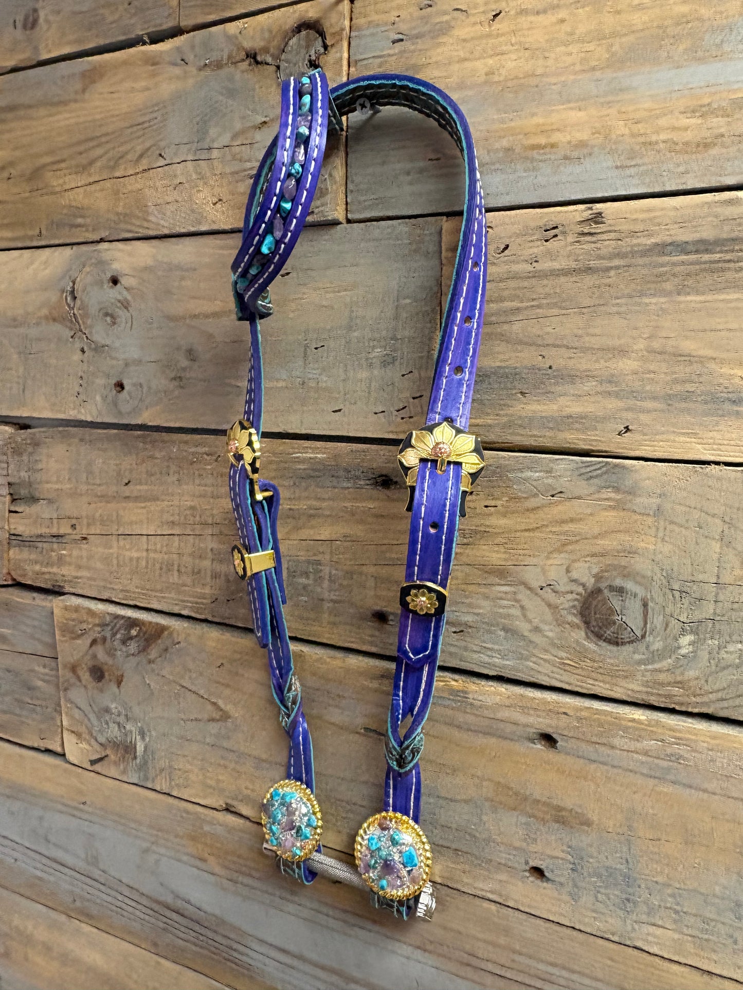 Headstall pink true stone