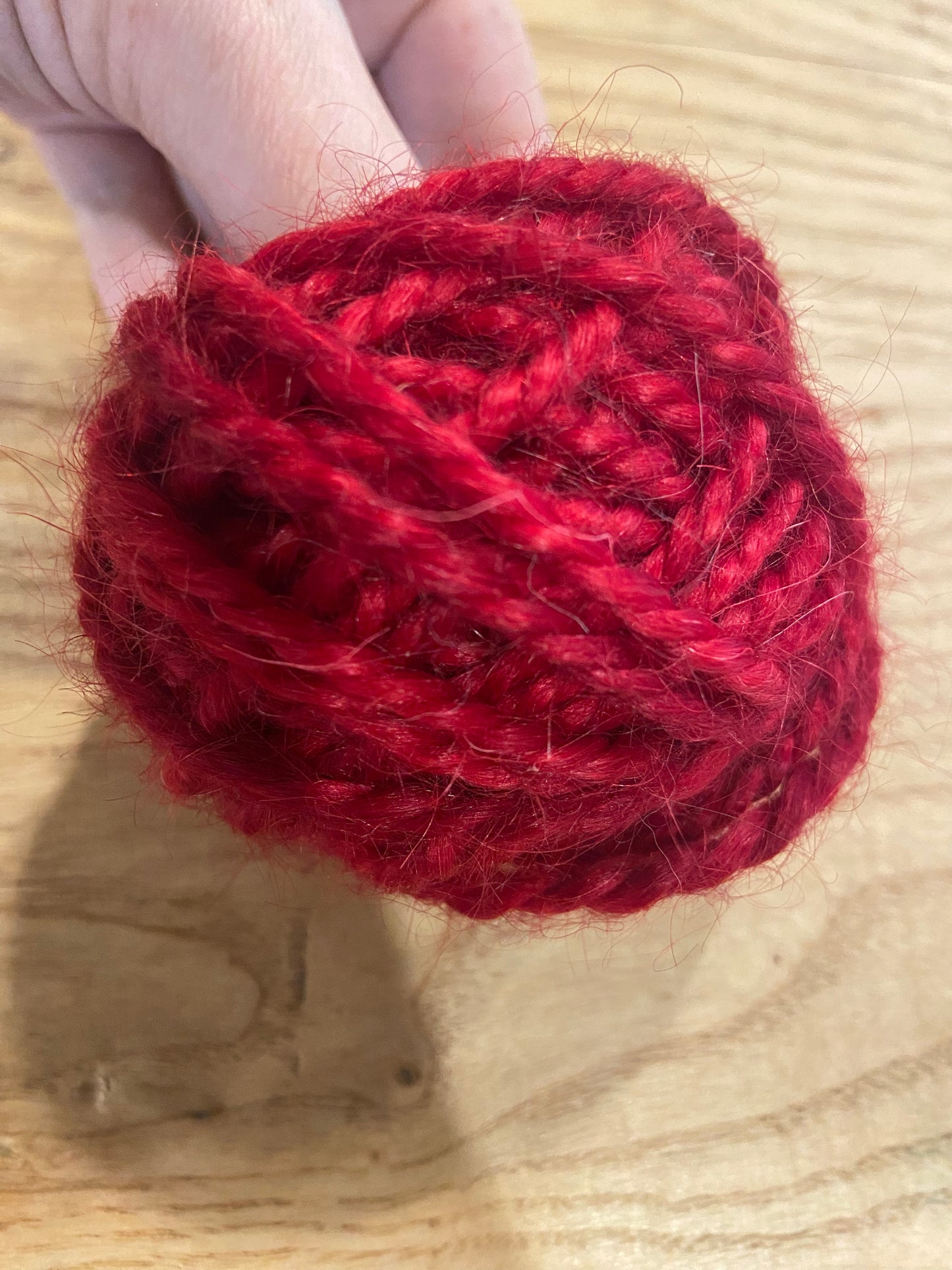 Mohair Red 2 ply 50ft