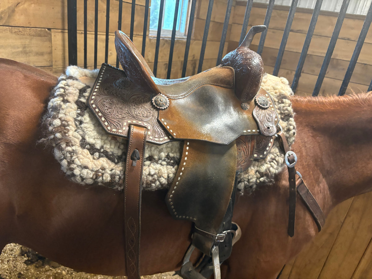 Wool Saddle Pad Tapis de laine tiré