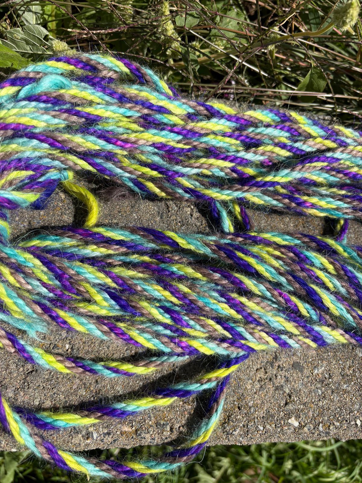 Mohair 8 ply twist  electric purple