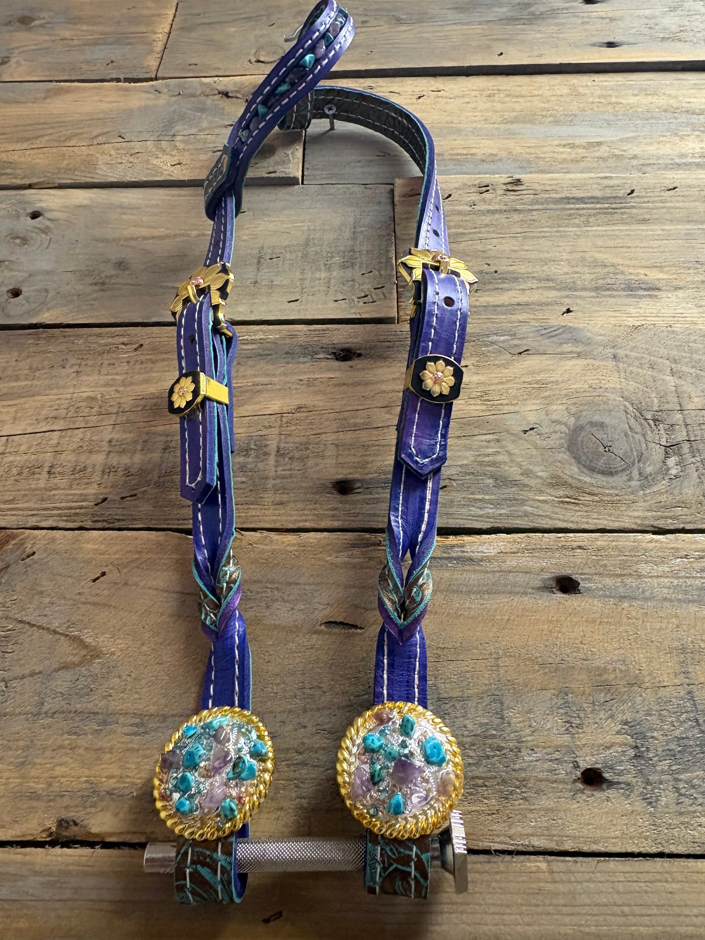 Headstall pink true stone