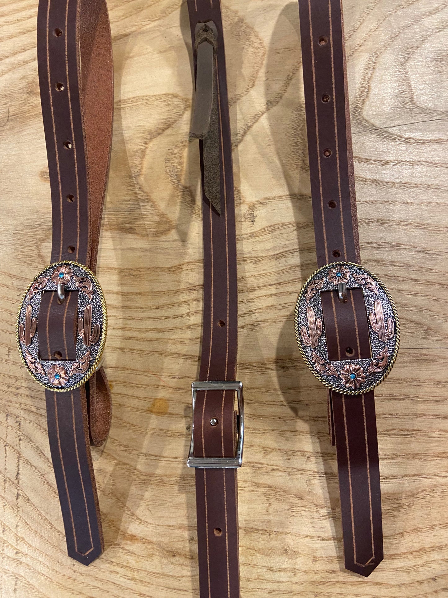 Fancy buckle Leather Tug Set