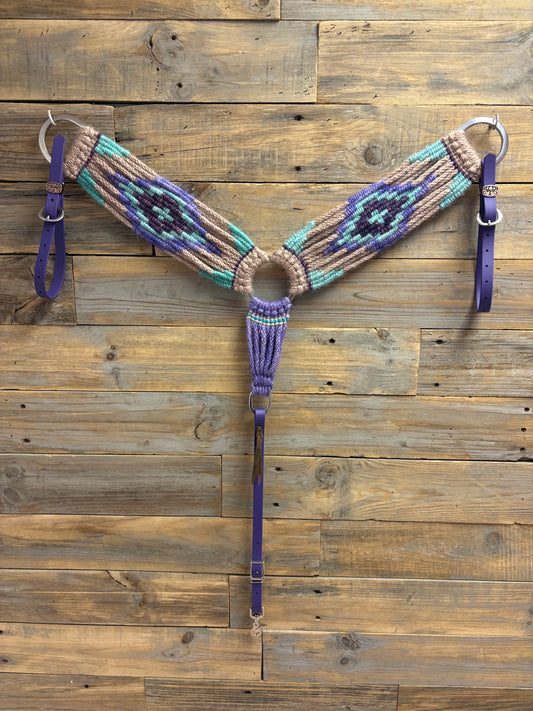Mohair breast collar purple