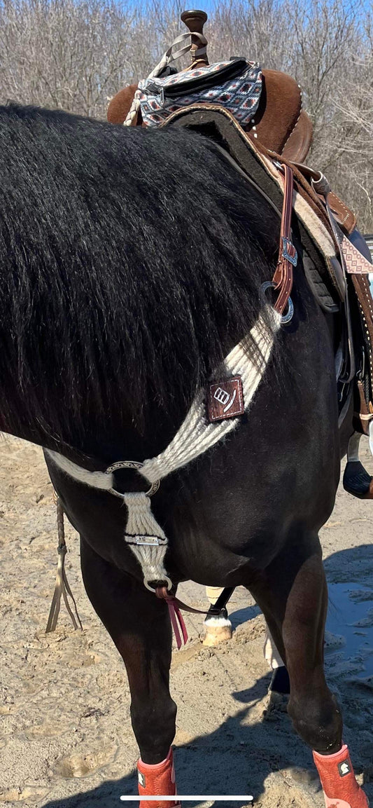 Mohair breast collar custom Logo