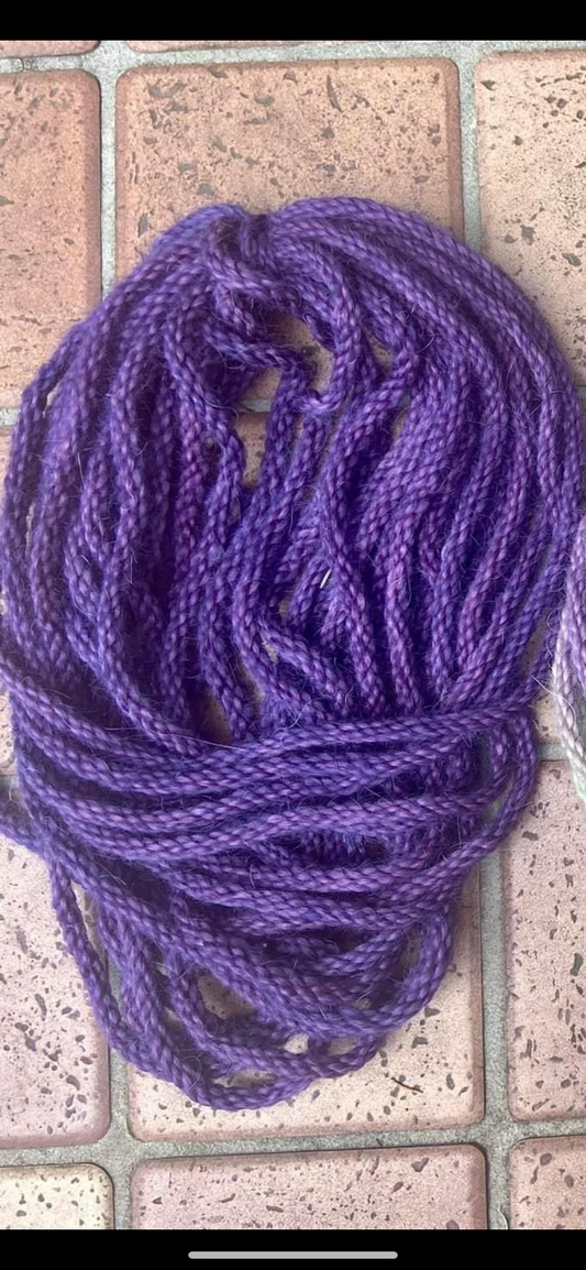 Mohair 8 ply purple solid