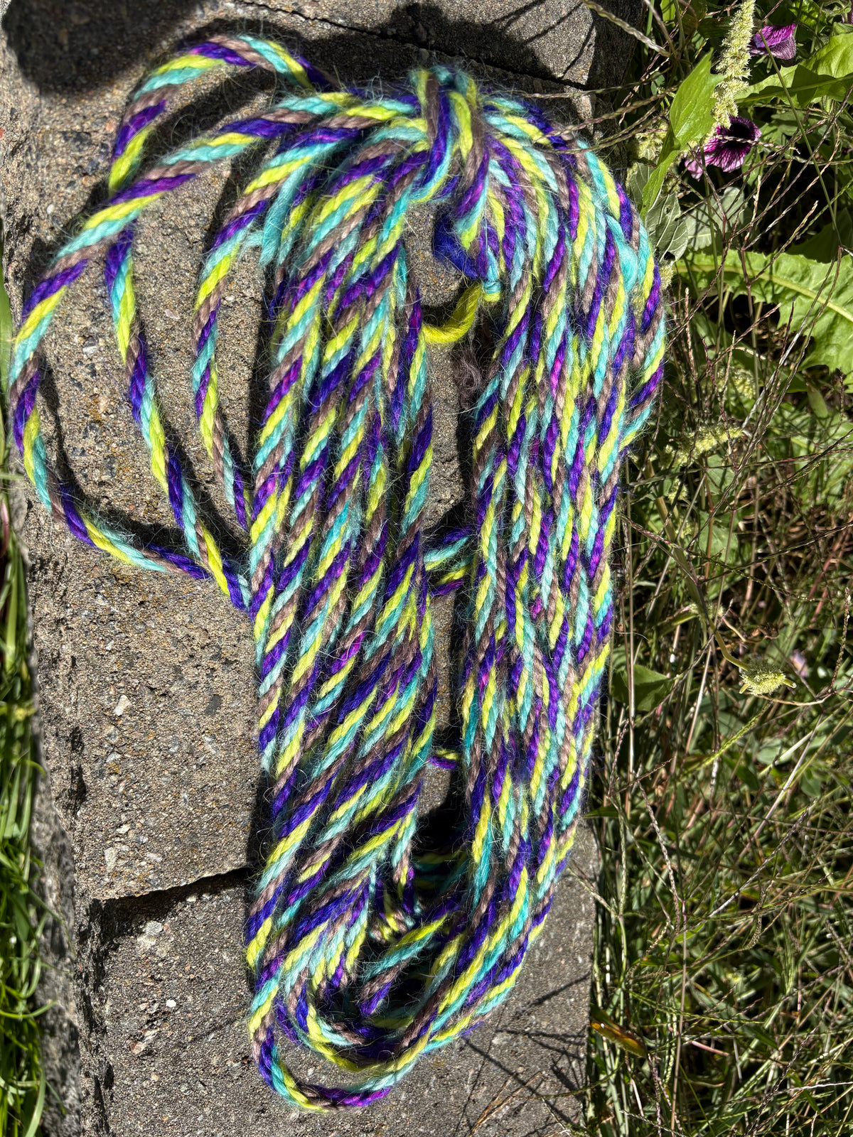 Mohair 8 ply twist  electric purple