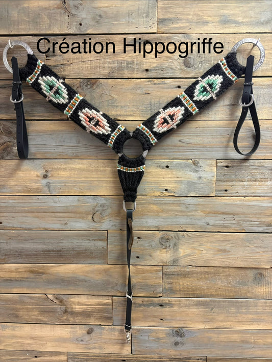 Mohair breast collar black #21