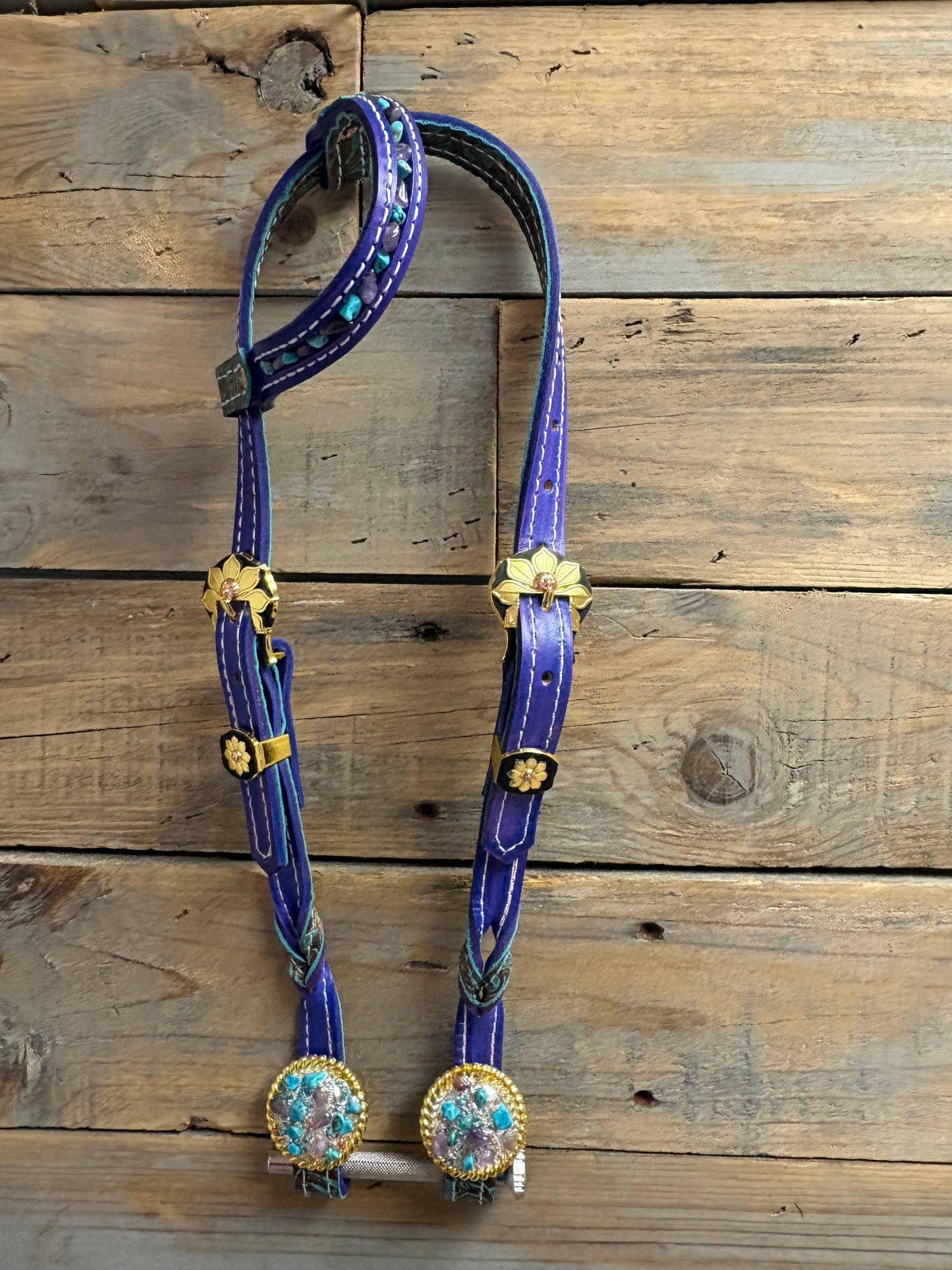 Headstall pink true stone