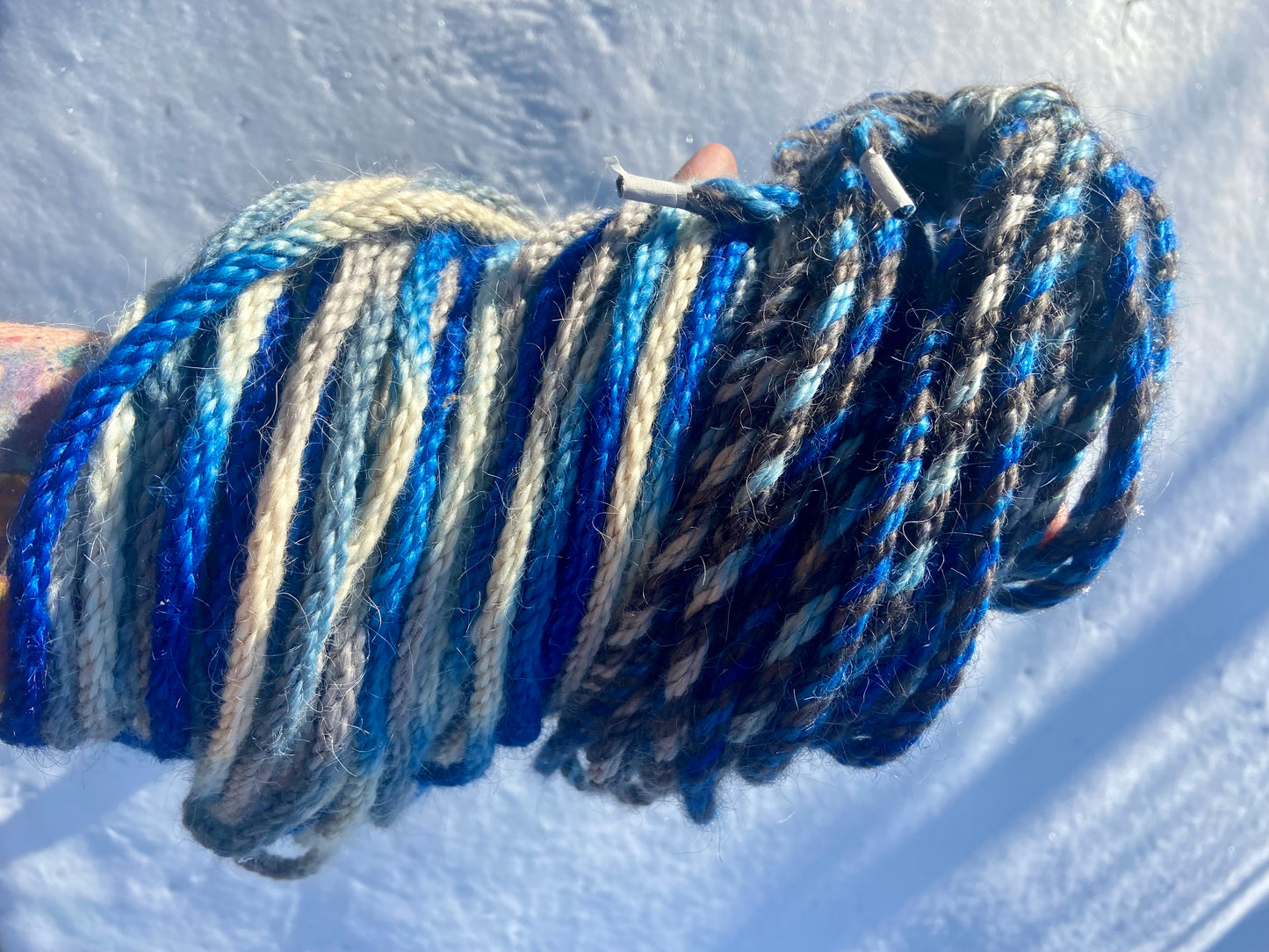 Mohair 8 ply twist Blue Arctic