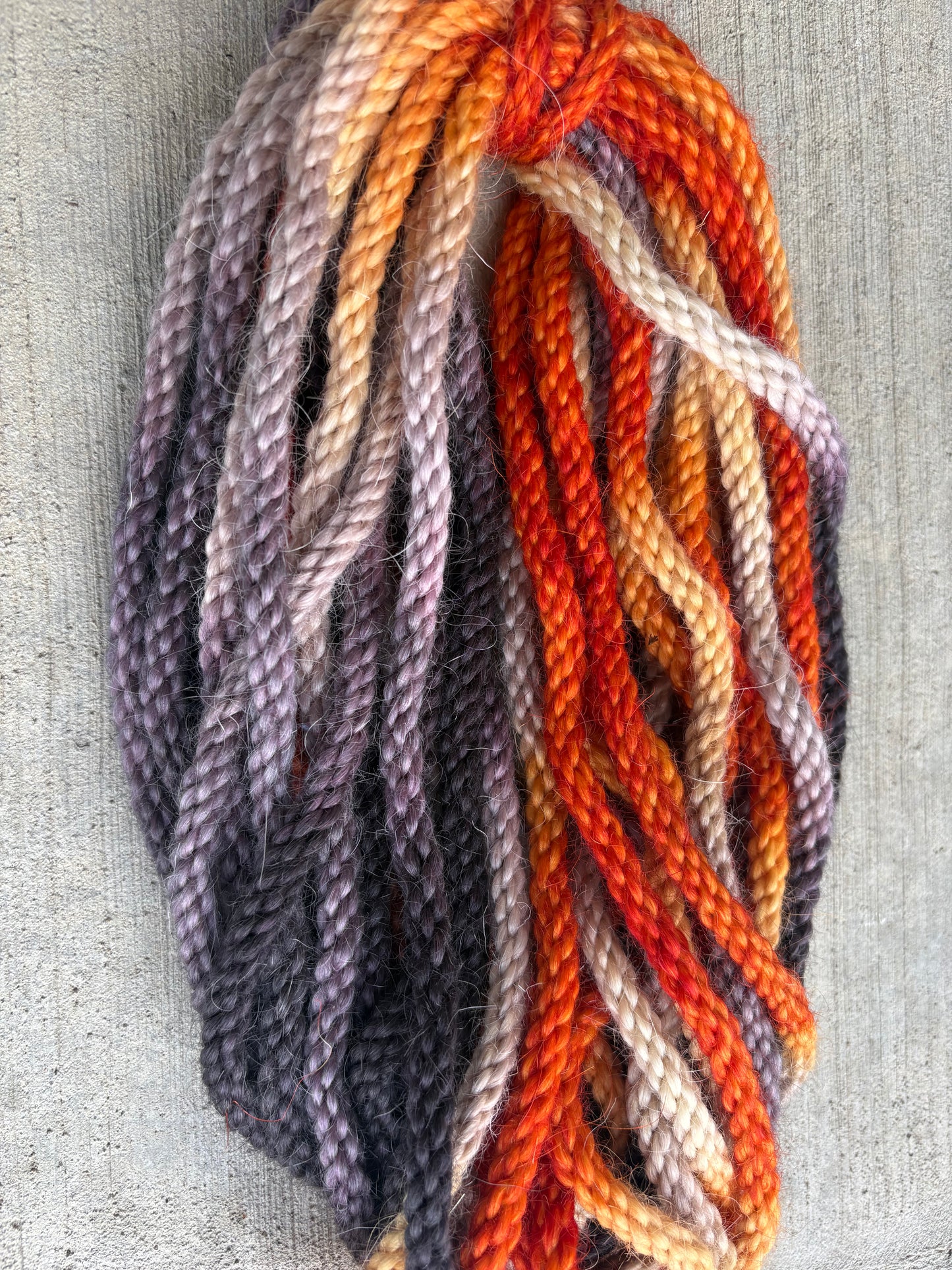 Mohair 8 ply tie-dye