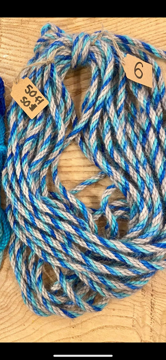 Mohair 8 ply twist blue grey royal