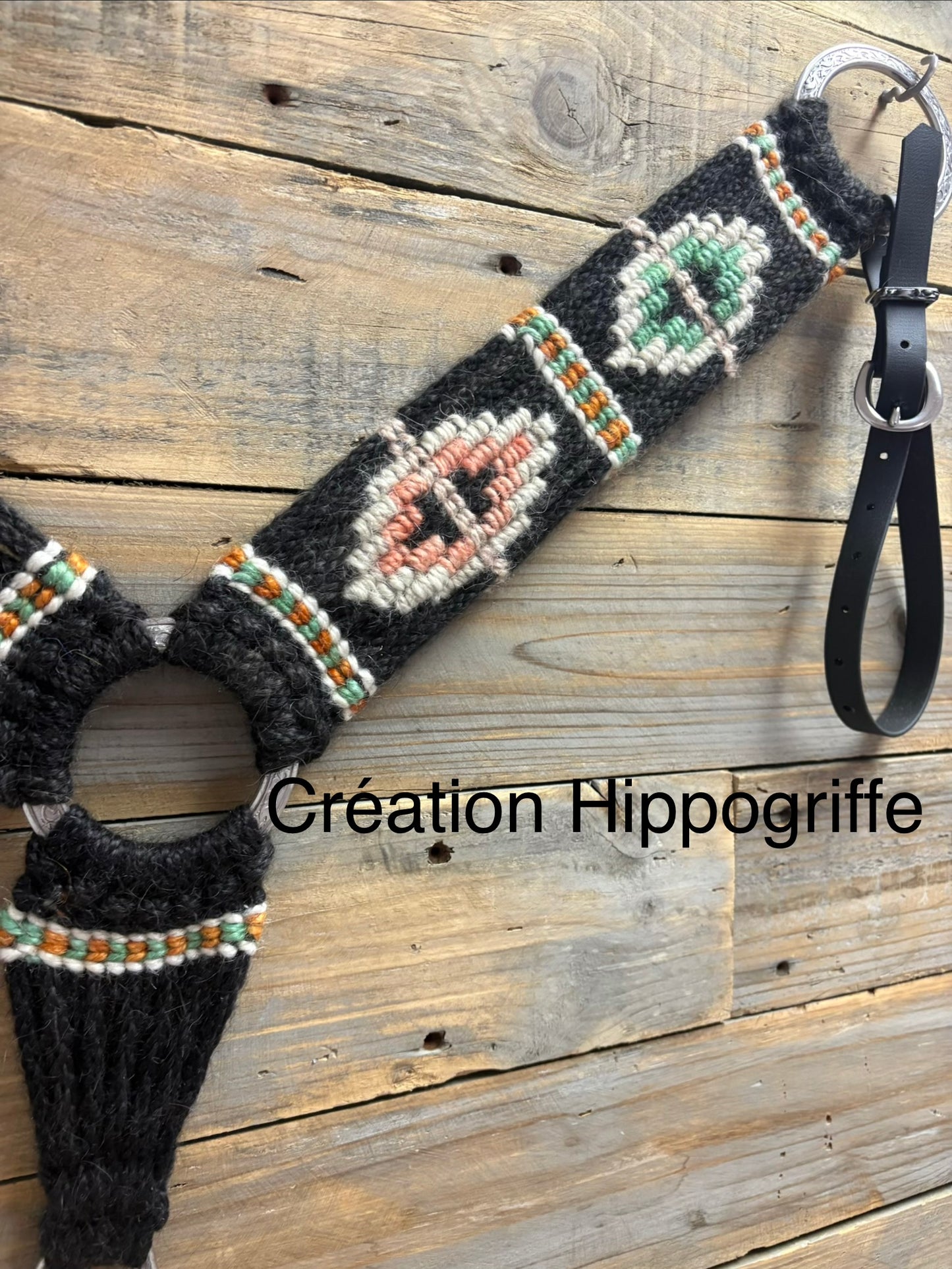 Mohair breast collar black #21