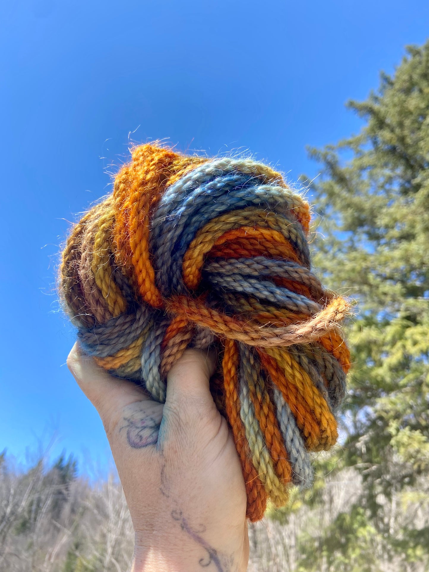 Mohair 8 ply tie-dye #21