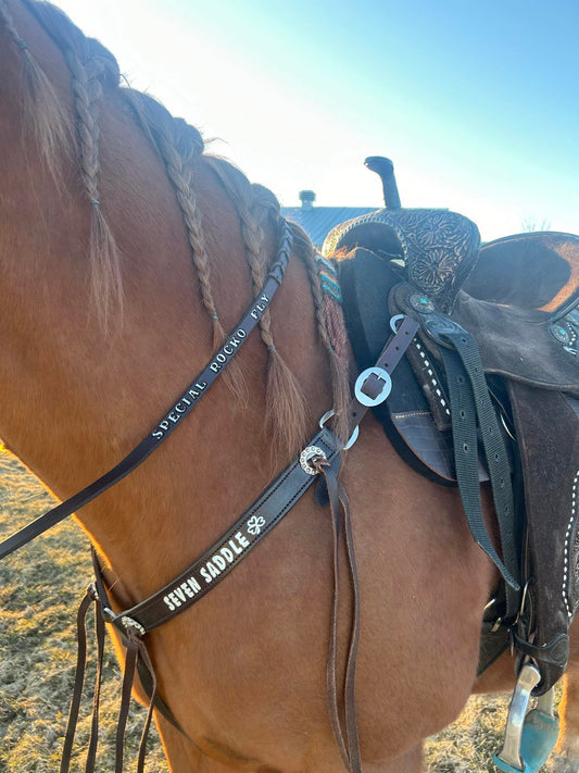 Custom made Barrel Reins with horse name