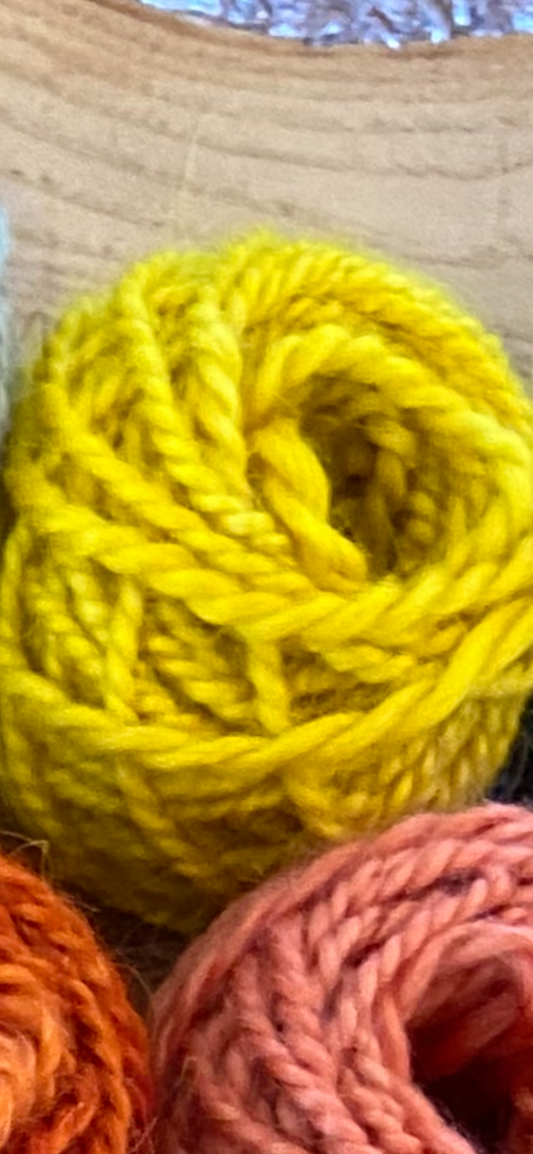 Mohair 2 ply 50ft Yellow