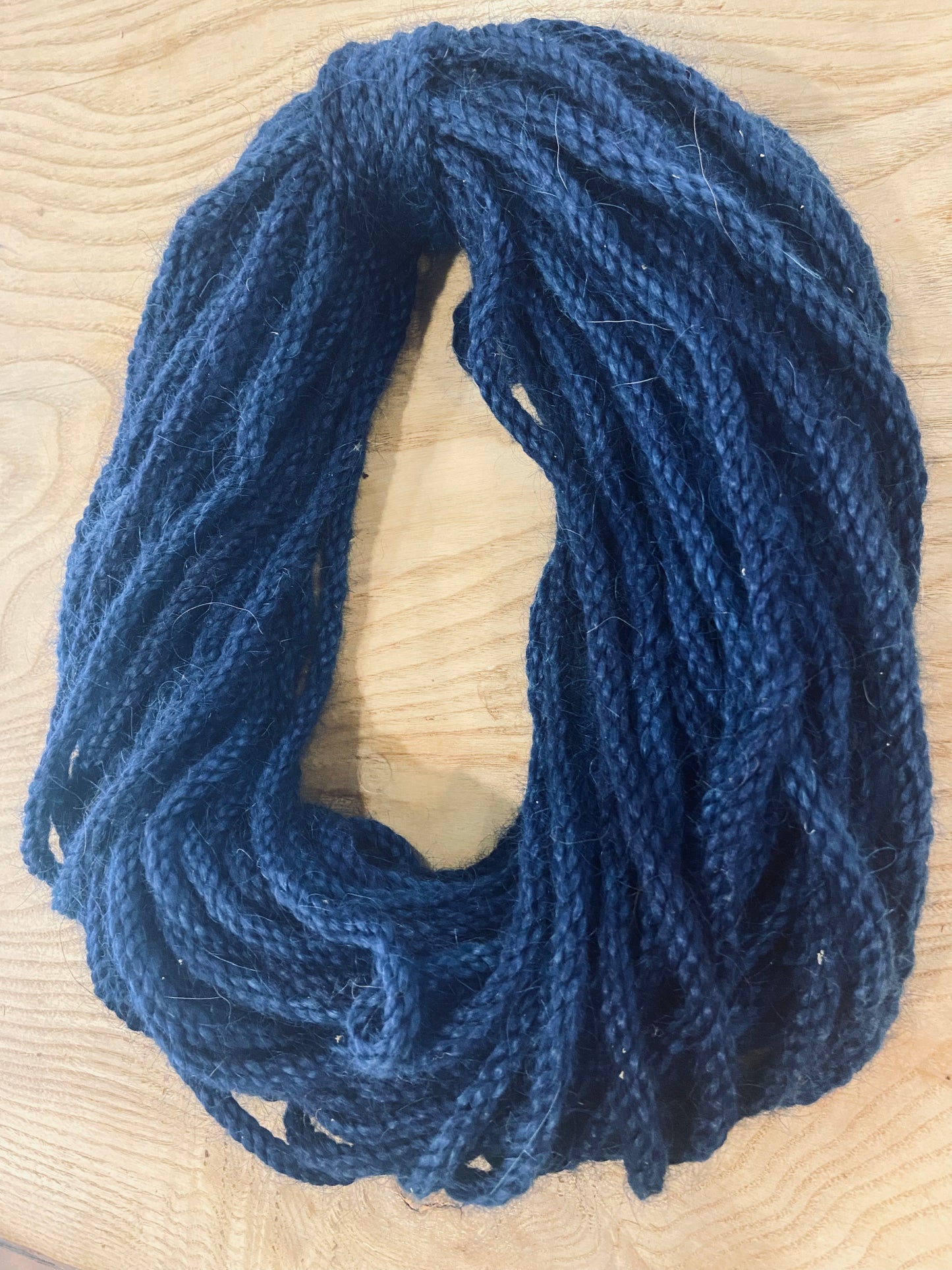 Mohair 8 ply dark blue